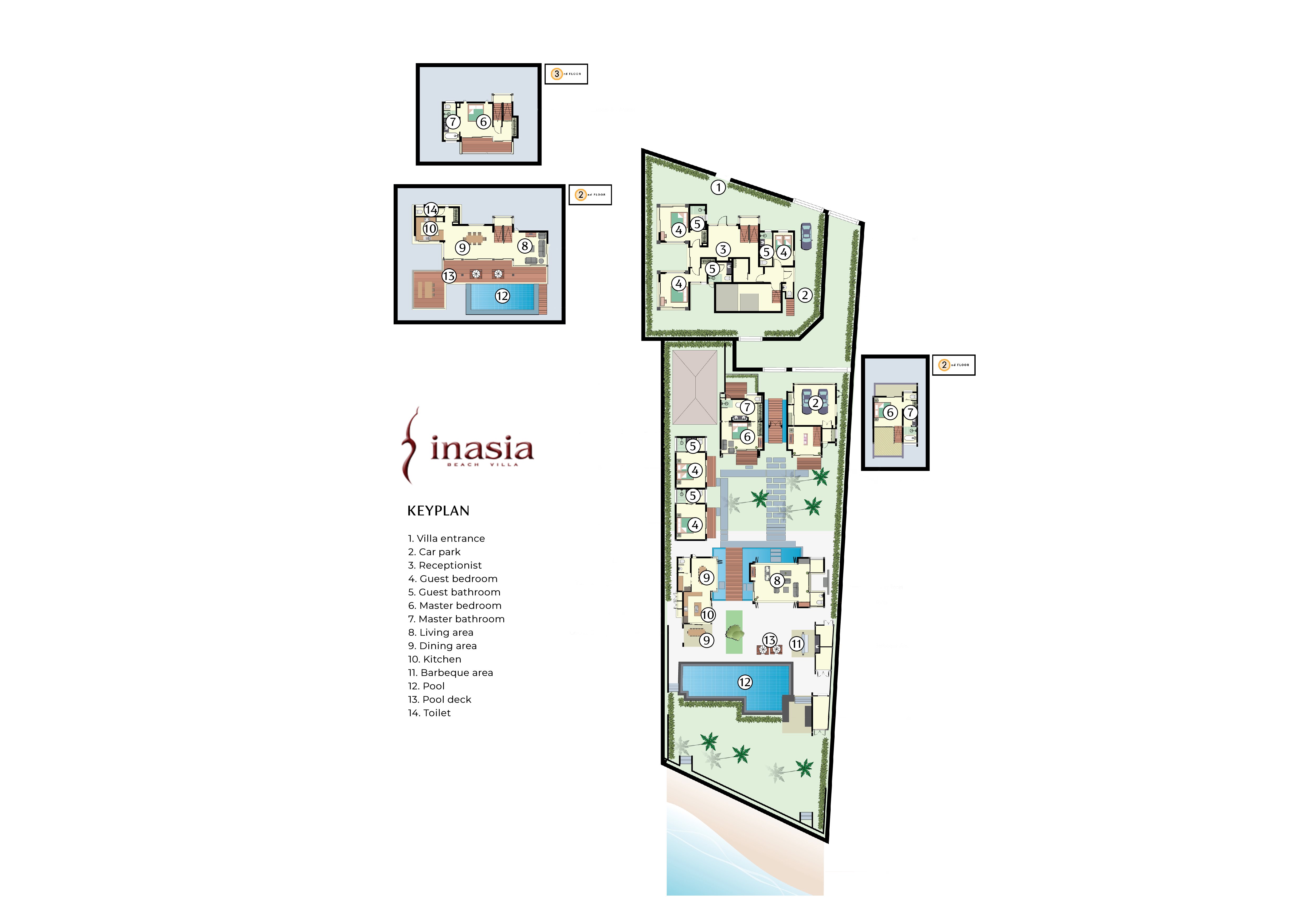Inasia Beach Villa Floorplan